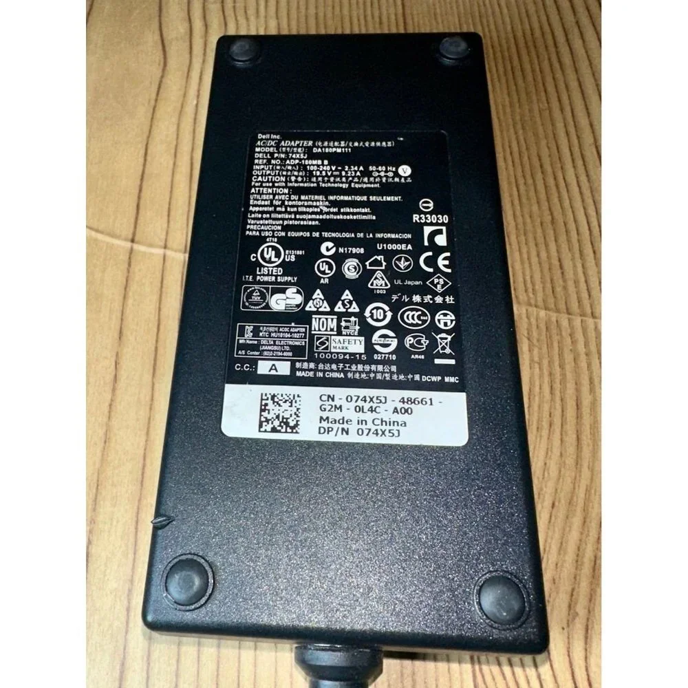 COPY - DELL 180W 19.5V 9.23A AC Adapter for Alienware Precision DA180PM111 FA18…